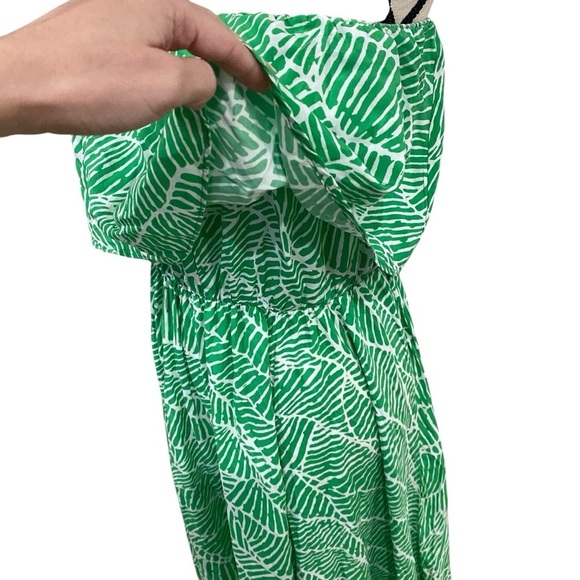Lavender J Maxi Dress Green Safari Beach Strapless Size Large NWT - Picture 6 of 11